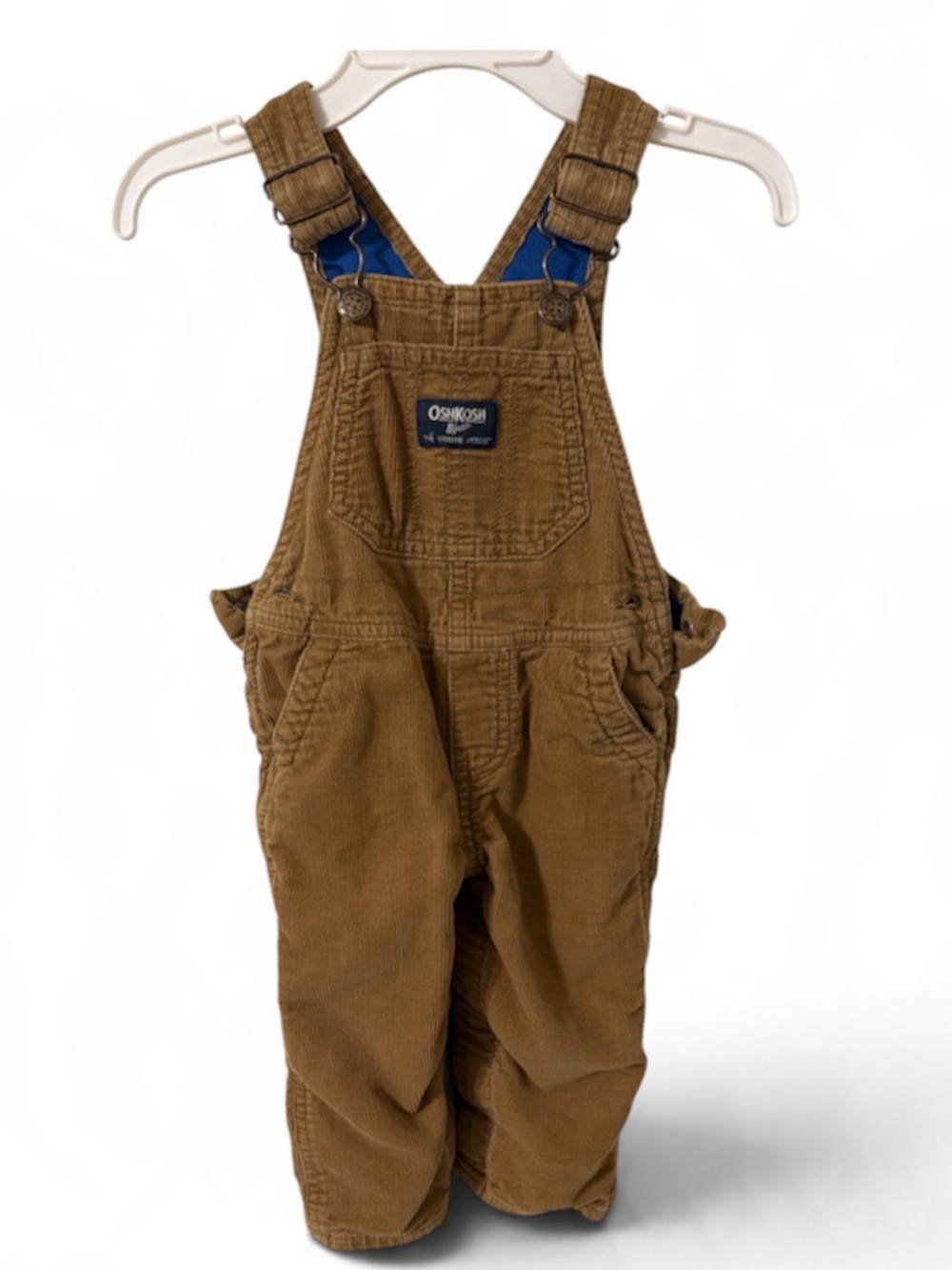 OshKosh B'gosh Vintage Corduroy Overalls Brown & Blue